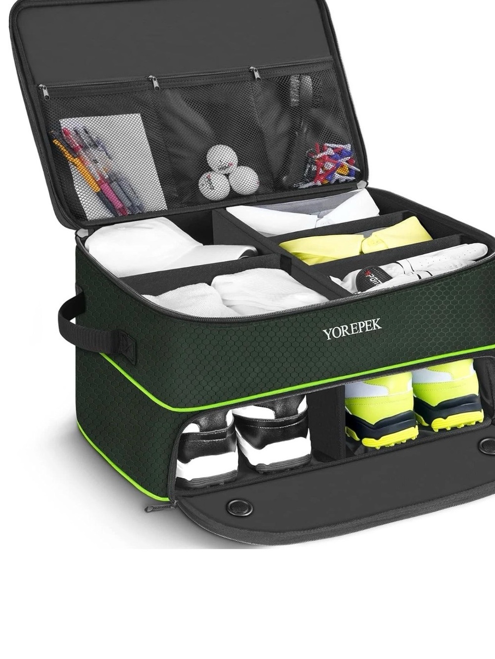 Yorepek 2 layer golf trunk organizer new